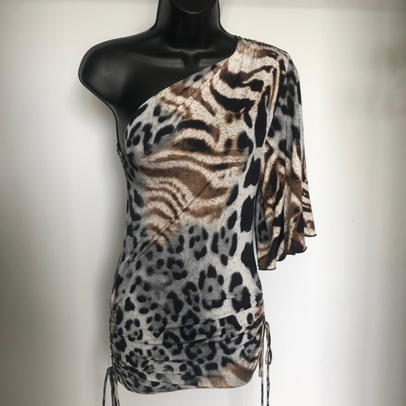 bloom Dresses & Skirts - BLOOM Sexy One-Shoulder Animal Print Mini Dress; Size S